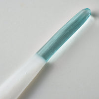 ガラス作家 佐々木翔子 硝子菓子切り ホワイト×ライトブルー ガラス作家 佐々木翔子 ガラスもの