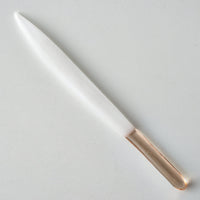 ガラス作家 佐々木翔子 硝子菓子切り ホワイト×ライトオレンジ