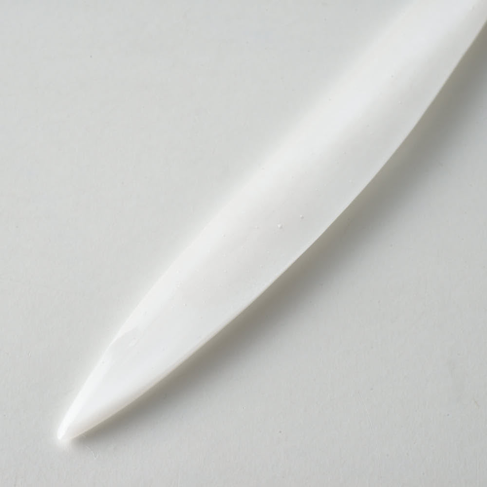 ガラス作家 佐々木翔子 硝子菓子切り ホワイト×ライトオレンジ