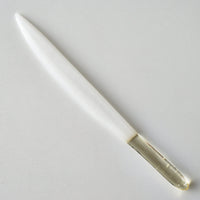 ガラス作家 佐々木翔子 硝子菓子切り ホワイト×ライトイエロー ガラス作家 佐々木翔子 ガラスもの