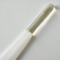 ガラス作家 佐々木翔子 硝子菓子切り ホワイト×ライトイエロー ガラス作家 佐々木翔子 ガラスもの