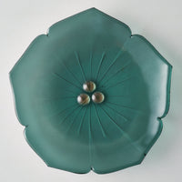 ガラス作家 佐々木翔子 花型小皿 グリーン(当ショップのみの限定色) ガラス作家 佐々木翔子 ガラスもの