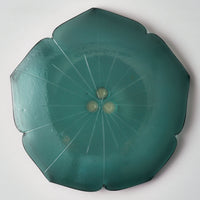 ガラス作家 佐々木翔子 花型小皿 グリーン(当ショップのみの限定色) ガラス作家 佐々木翔子 ガラスもの