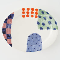 作家 武田朋己 おやつプレート くすみパッチワーク