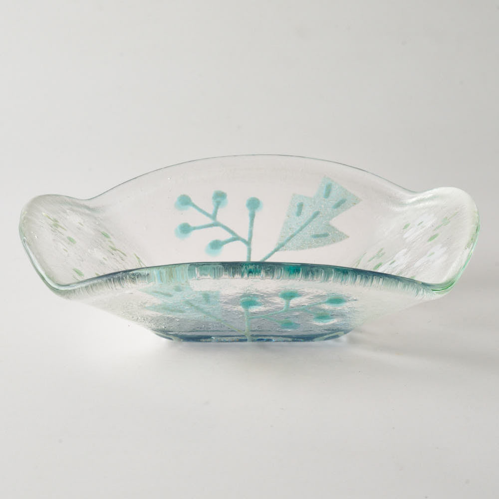 ガラス作家 沖知江子 植物紋 小鉢 ガラス作家 沖知江子 ガラスもの