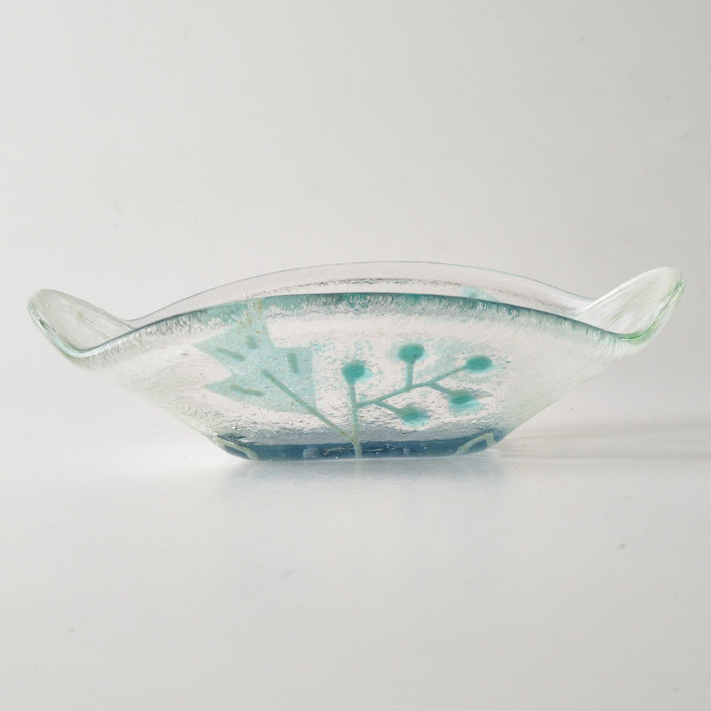 ガラス作家 沖知江子 植物紋 小鉢 ガラス作家 沖知江子 ガラスもの