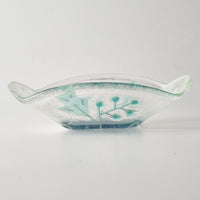 ガラス作家 沖知江子 植物紋 小鉢 ガラス作家 沖知江子 ガラスもの