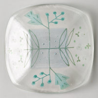 ガラス作家 沖知江子 植物紋 小鉢 ガラス作家 沖知江子 ガラスもの