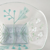 ガラス作家 沖知江子 植物紋 小鉢 ガラス作家 沖知江子 ガラスもの