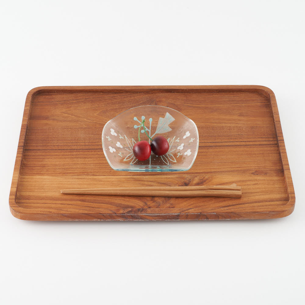 ガラス作家 沖知江子 植物紋 小鉢 ¥4,400 大人の焼き物