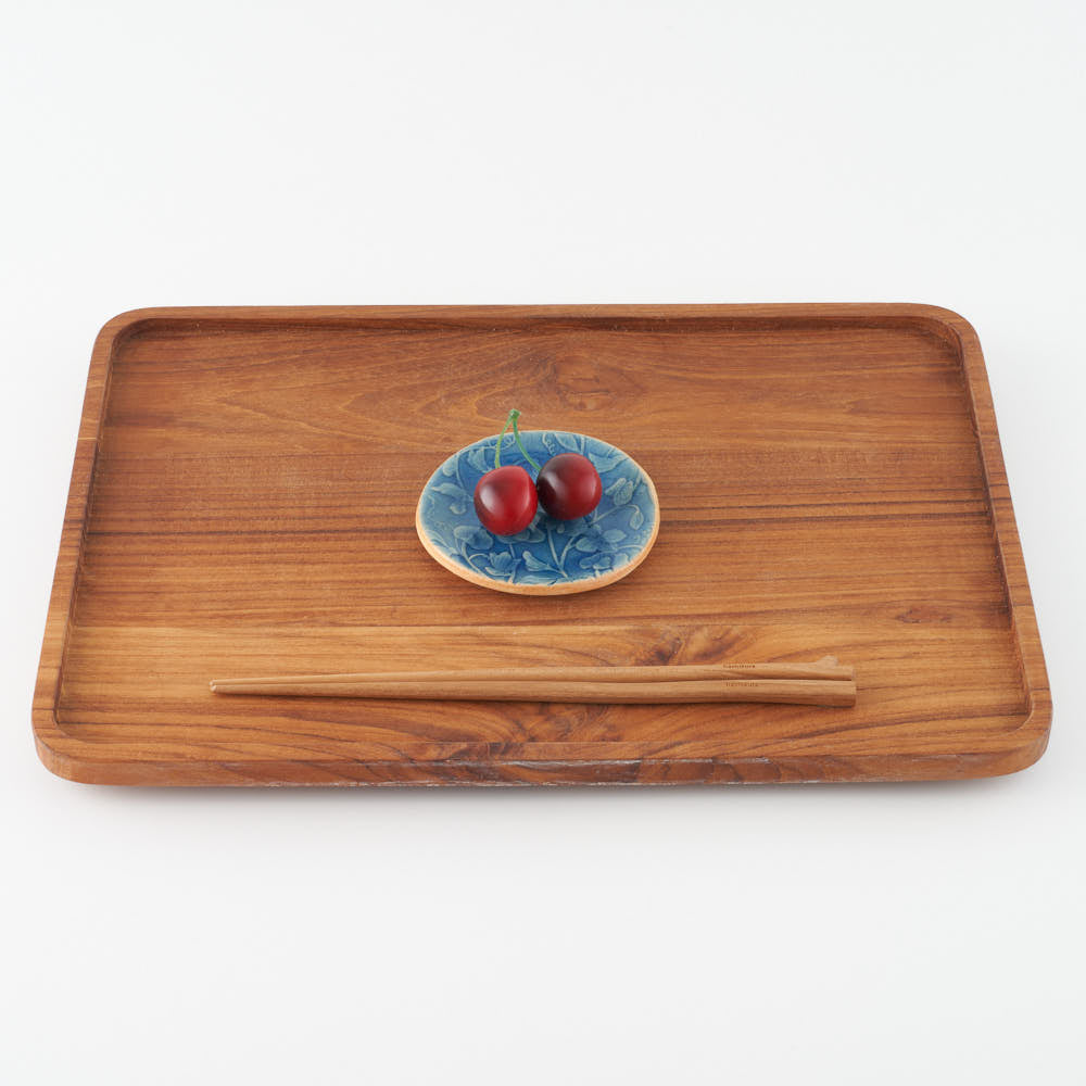 作家 タカハラユカ 押花豆皿 royal blue 作家 タカハラユカ 陶磁器作家もの