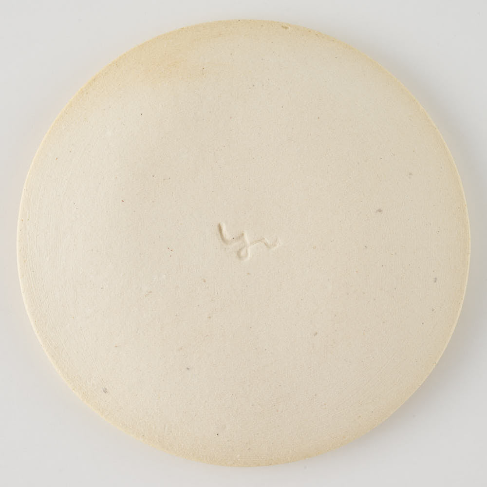 作家 タカハラユカ 押花豆皿 turky blue 作家 タカハラユカ 陶磁器作家もの