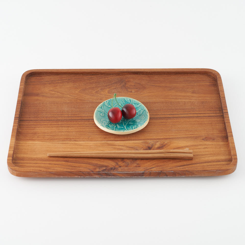 作家 タカハラユカ 押花豆皿 turky blue 作家 タカハラユカ 陶磁器作家もの