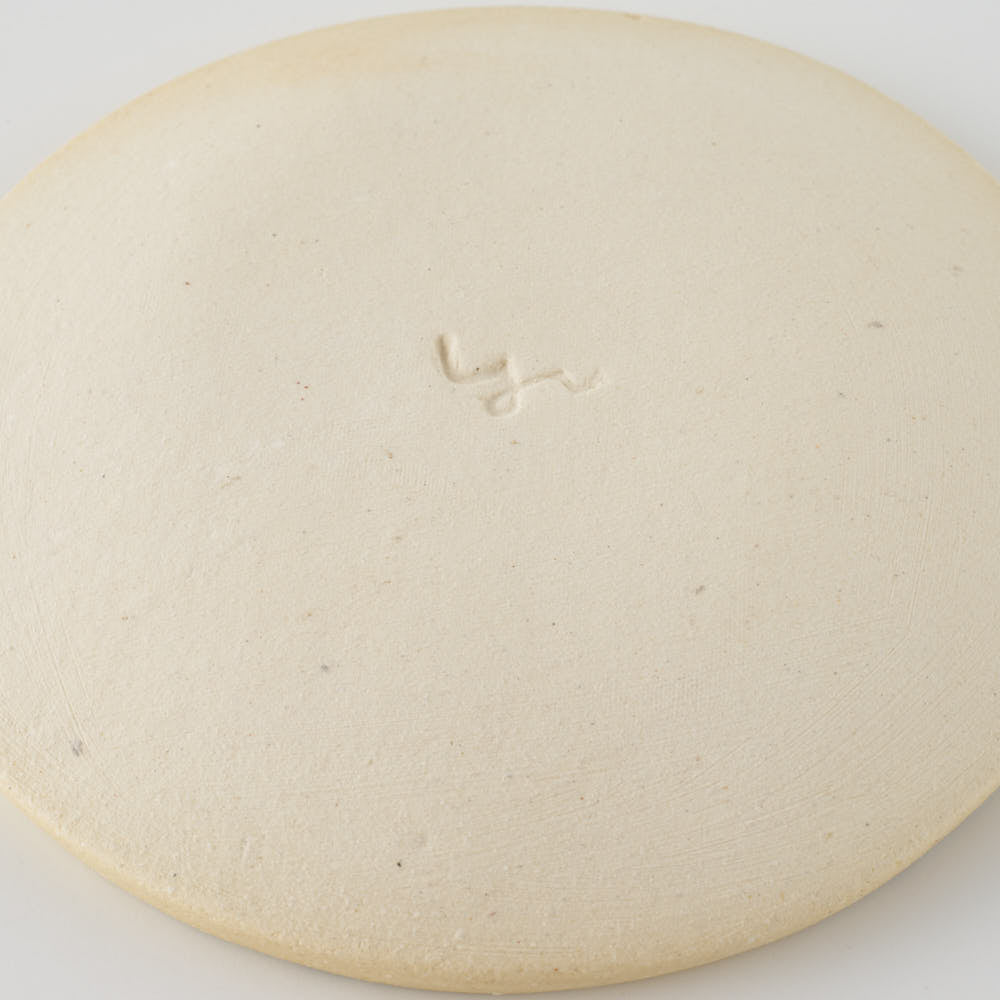 作家 タカハラユカ 押花豆皿 turky blue 作家 タカハラユカ 陶磁器作家もの