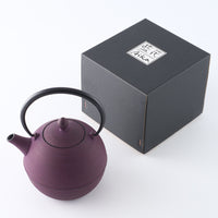 藍花 南部鉄器 日の丸 ダークパープル 鉄急須