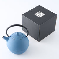 藍花 南部鉄器 日の丸 銀 / 空色 鉄急須 藍花 金工もの
