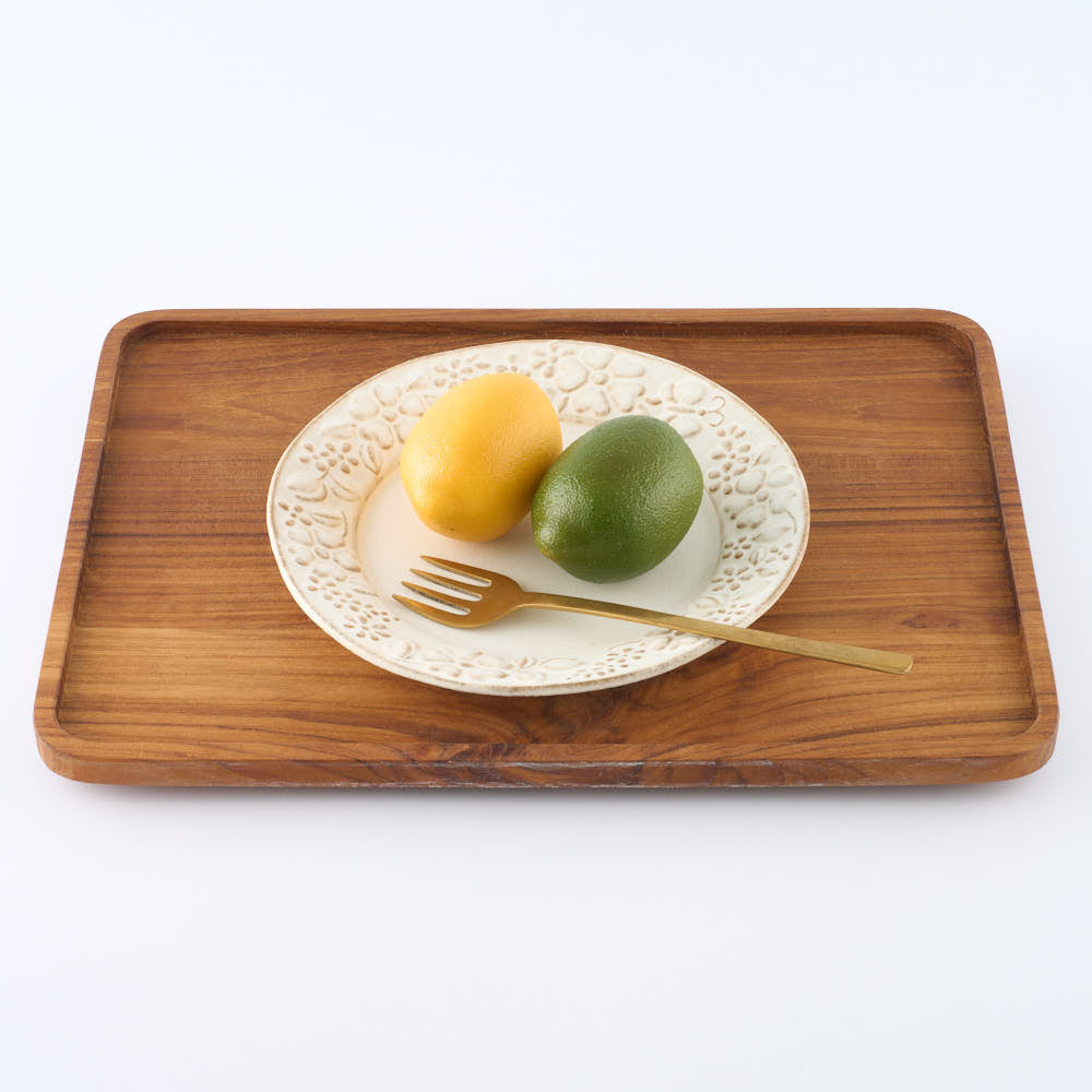 益子焼 わかさま陶芸 ガーデンプレート(L) kinari ¥1,980 大人の焼き物