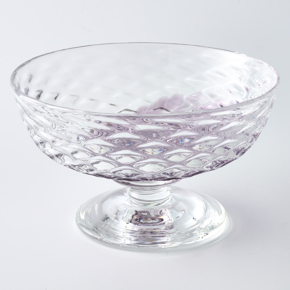 ななこ文様NT コンポート アメジスト ガラス作家 坂田裕昭 ガラスもの