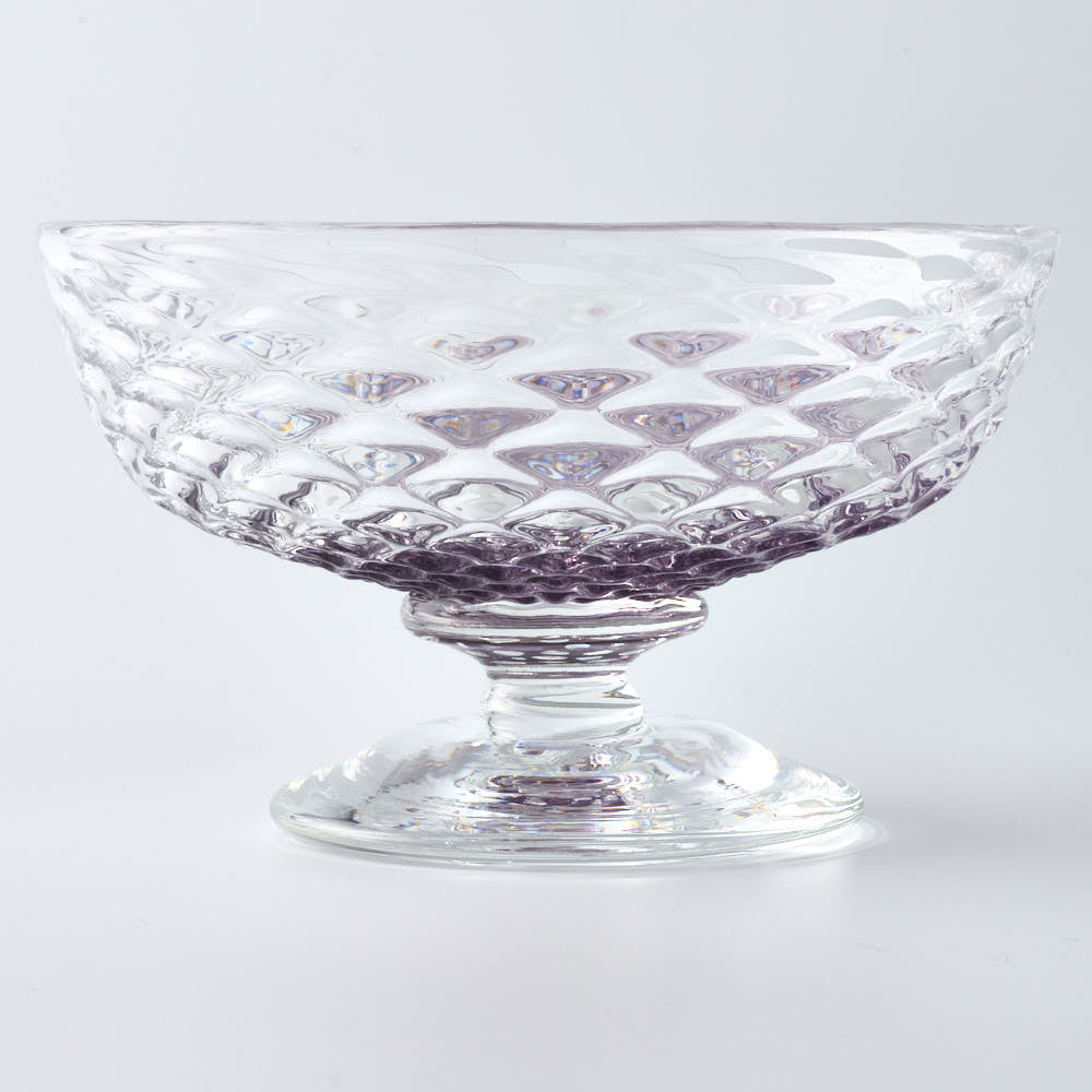 ななこ文様NT コンポート アメジスト ガラス作家 坂田裕昭 ガラスもの