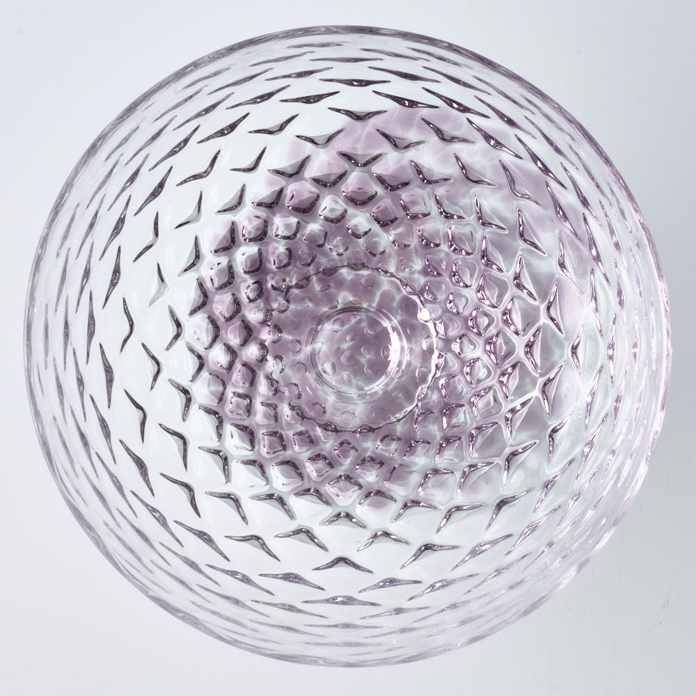 ななこ文様NT コンポート アメジスト ガラス作家 坂田裕昭 ガラスもの