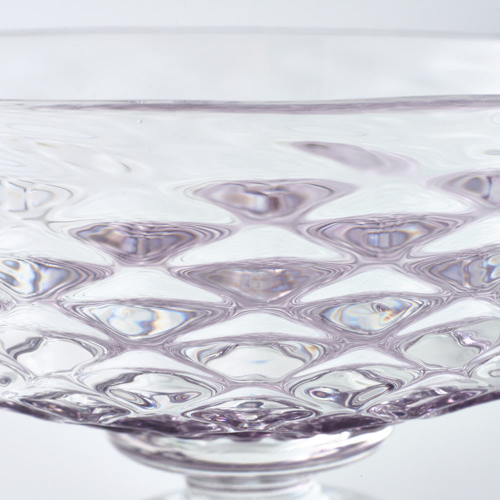 ななこ文様NT コンポート アメジスト ガラス作家 坂田裕昭 ガラスもの