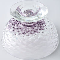 ななこ文様NT コンポート アメジスト ガラス作家 坂田裕昭 ガラスもの