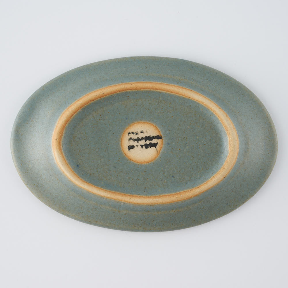 作家 古川まみ オーバル皿S モスグリーン