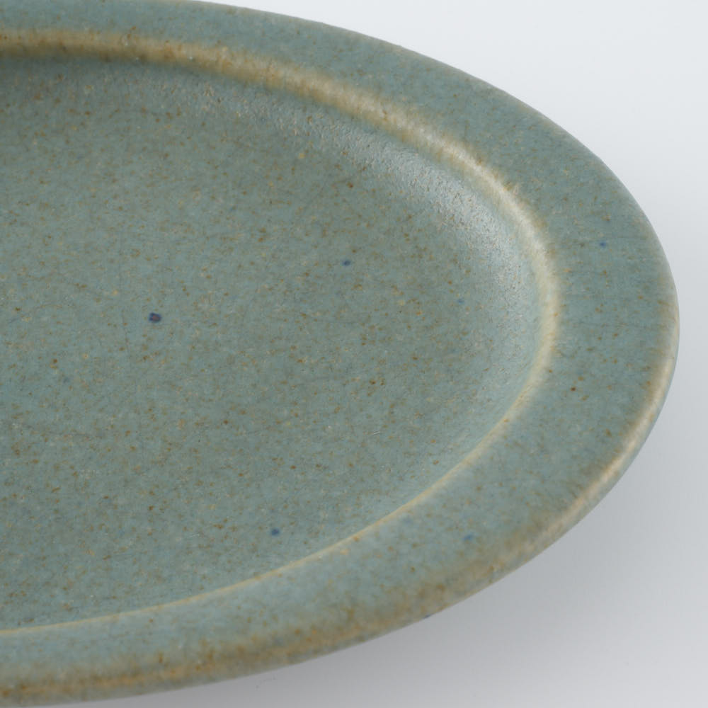 作家 古川まみ オーバル皿S モスグリーン