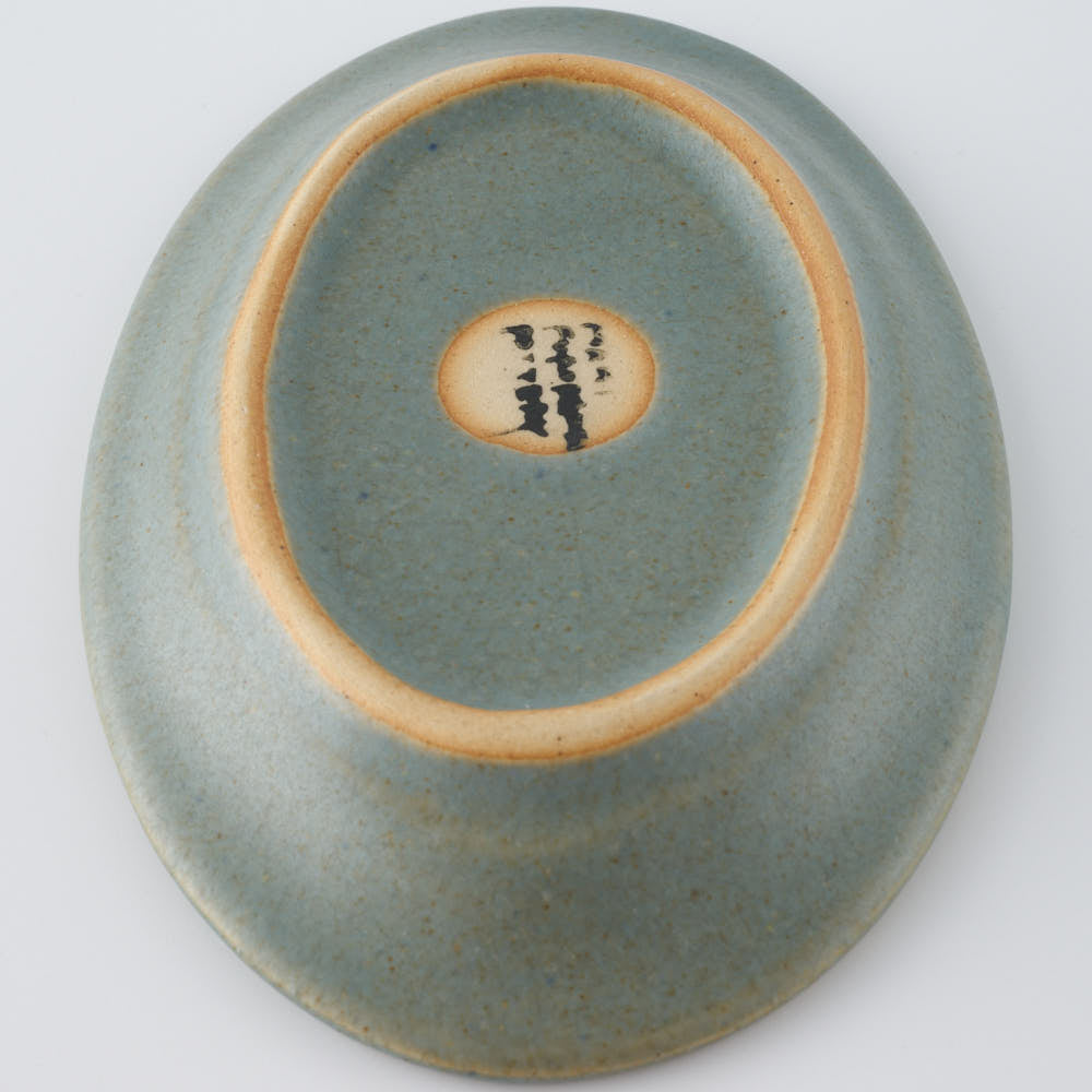 作家 古川まみ オーバル皿S モスグリーン