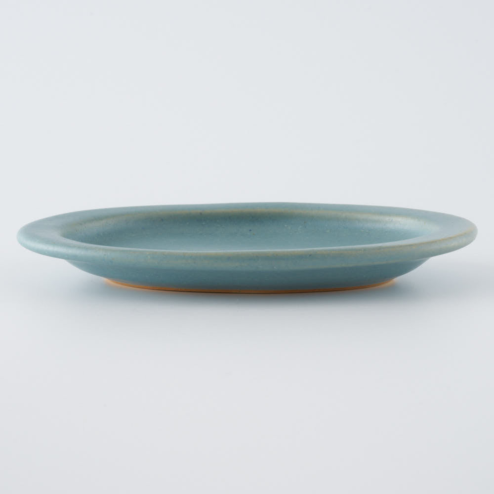 作家 古川まみ オーバル皿S ピーコックブルー 作家 古川まみ 陶磁器作家もの
