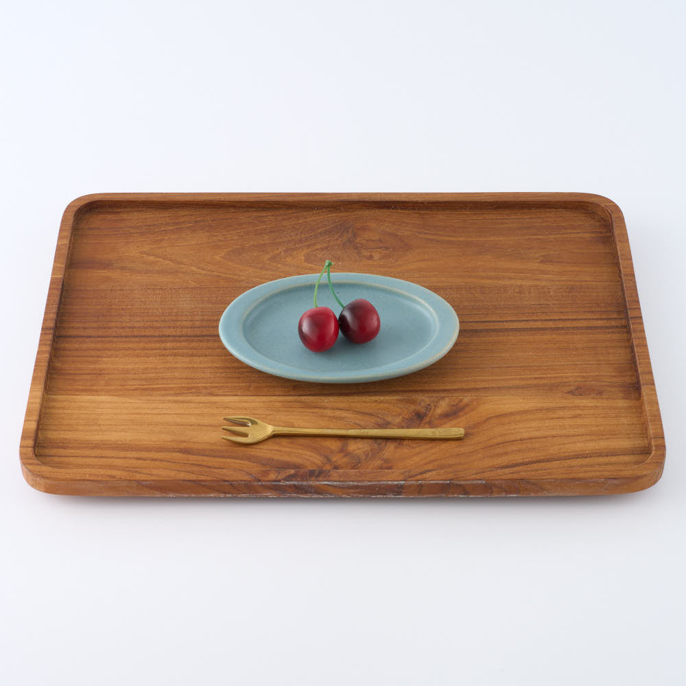 作家 古川まみ オーバル皿S ピーコックブルー ¥1,650 大人の焼き物