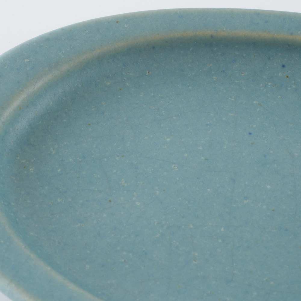 作家 古川まみ オーバル皿S ピーコックブルー 作家 古川まみ 陶磁器作家もの