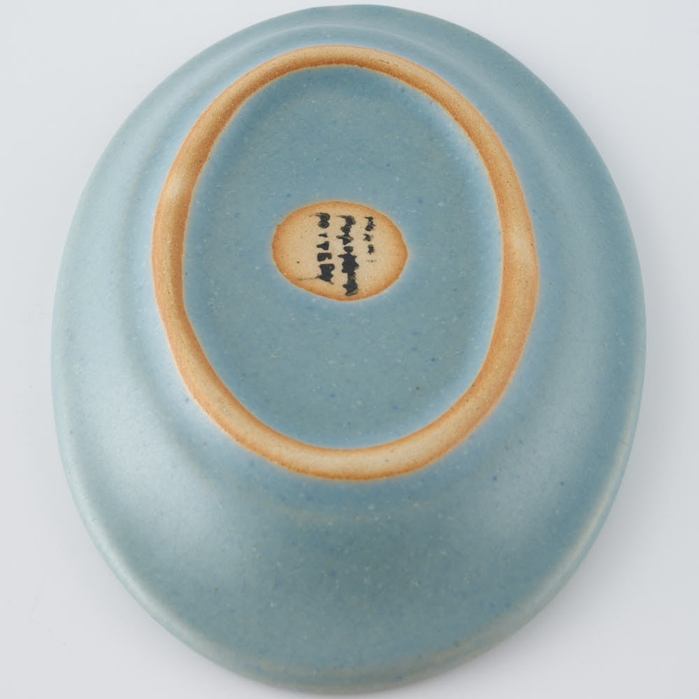 作家 古川まみ オーバル皿S ピーコックブルー 作家 古川まみ 陶磁器作家もの