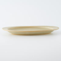 作家 古川まみ オーバル皿L クリームイエロー