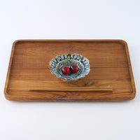 砥部焼 陶房遊 輪花しのぎ深鉢(豆) 錆青 砥部焼 陶房遊 砥部焼