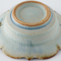 砥部焼 陶房遊 輪花しのぎ深鉢(豆) 錆青 砥部焼 陶房遊 砥部焼