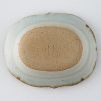 砥部焼 陶房遊 輪花楕円鉢(豆) 錆青 砥部焼 陶房遊 砥部焼