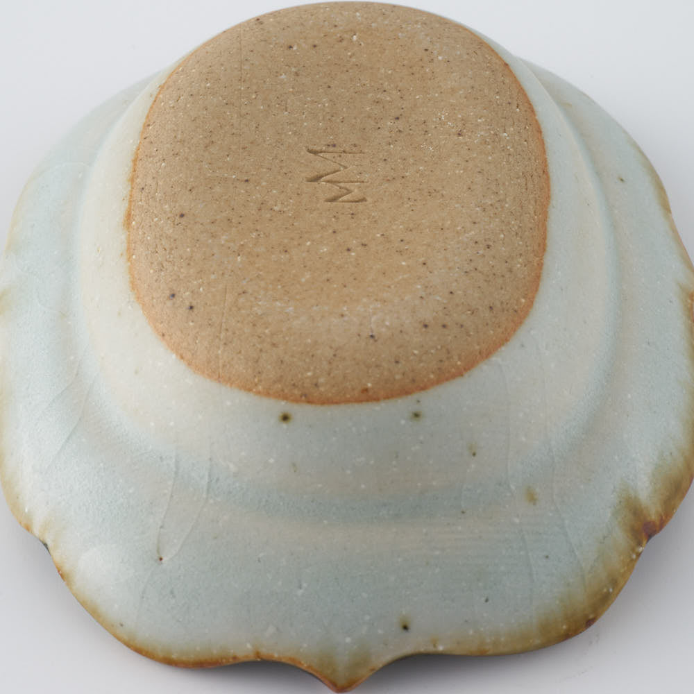 砥部焼 陶房遊 輪花楕円鉢(豆) 錆青 砥部焼 陶房遊 砥部焼