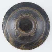 作家 薮本寛之 鱗鉢 白黒 5寸