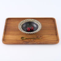 作家 薮本寛之 鱗鉢 白黒 5寸