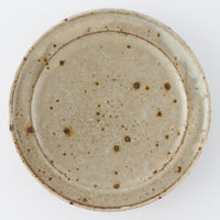 作家 中村哲雄 薄灰 リム平皿(17cm)