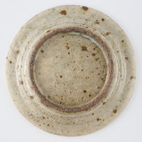 作家 中村哲雄 薄灰 リム平皿(17cm)