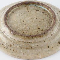 作家 中村哲雄 薄灰 リム平皿(17cm)