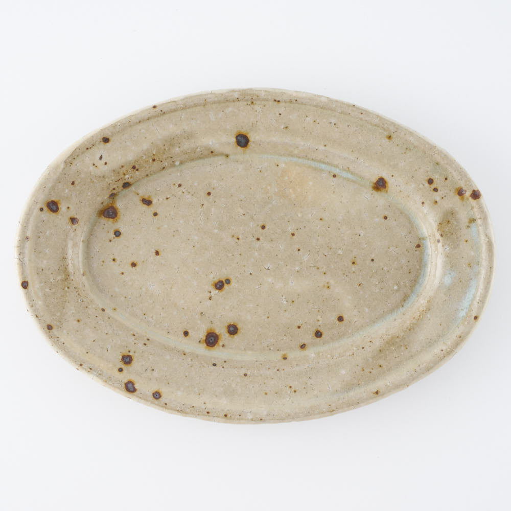 作家 中村哲雄 薄灰 オーバル皿 ¥5,082 大人の焼き物