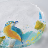 APLICO GLASS 翡翠(カワセミ)硝子丸皿