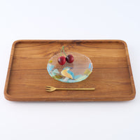 APLICO GLASS 翡翠(カワセミ)硝子丸皿