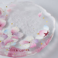 APLICO GLASS 桜金色花吹雪硝子豆皿 APLICO GLASS ガラスもの