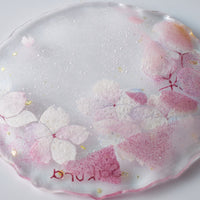 APLICO GLASS 桜金色花吹雪硝子豆皿 APLICO GLASS ガラスもの