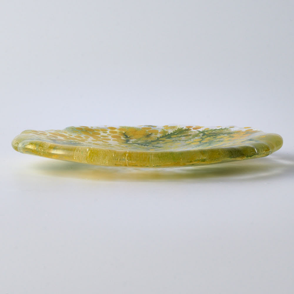 APLICO GLASS ミモザ花冠硝子豆皿 APLICO GLASS ガラスもの