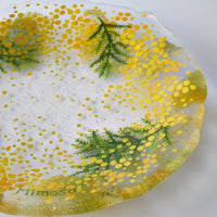APLICO GLASS ミモザ花冠硝子丸皿 APLICO GLASS ガラスもの